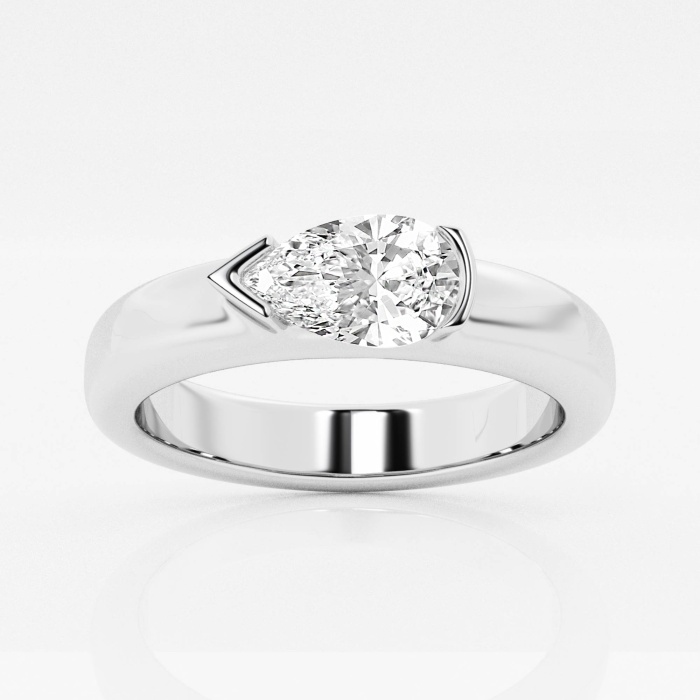 näas 1 ctw Pear Lab Grown Diamond East-West Stackable Ring